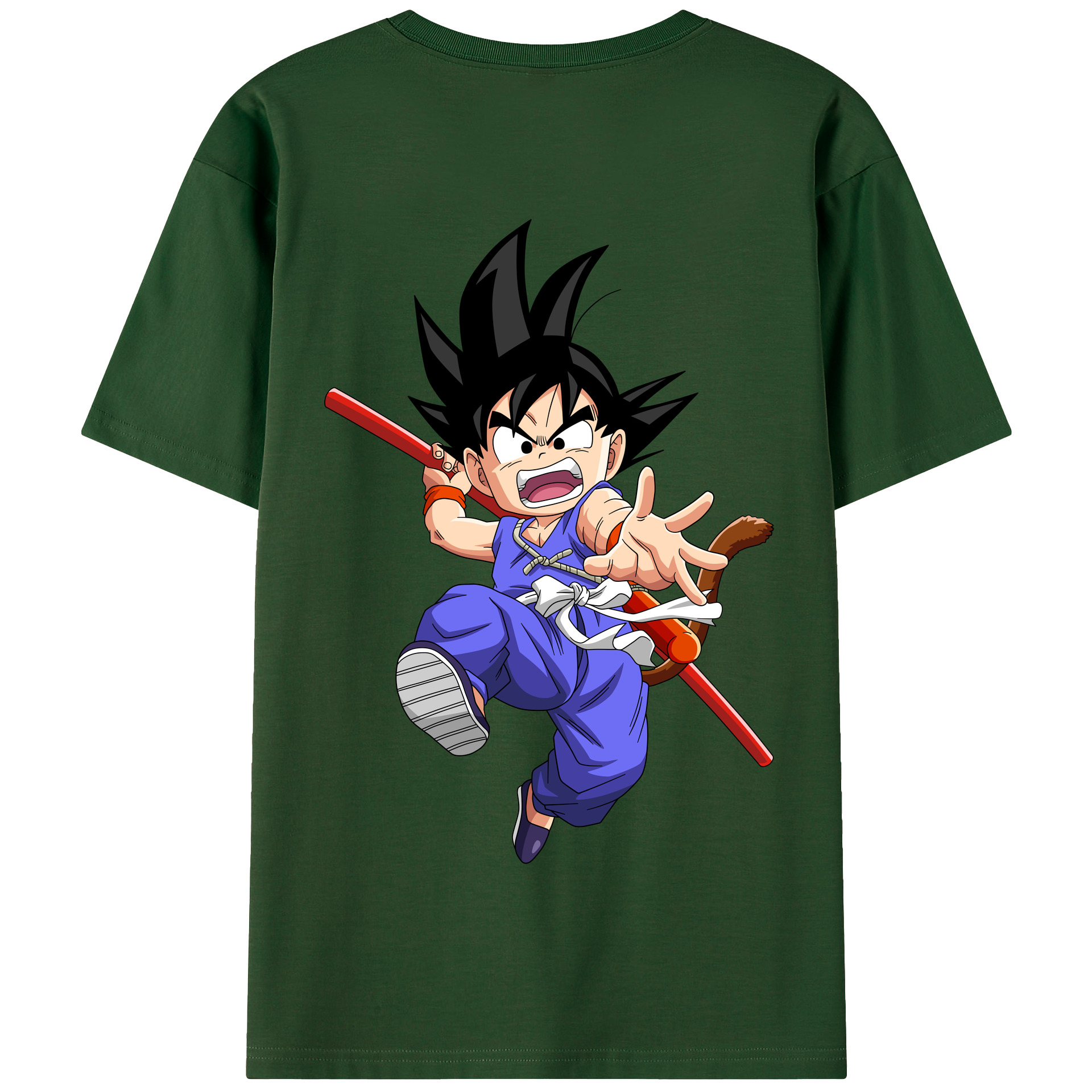 （画像用） ドラゴンボール 孫悟空（そん ごくう）Son Goku カカロット DRAGON BALL Kakarotto 綿100％半袖Tシャツ（背面プリント）